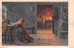 Illustrateur E. Döcker Prière Femme Biddende Vrouw Edit Rafael Neuber Wien Circulée 1902  ( ͡♥ ͜ʖ ͡♥) ♥ - Otros & Sin Clasificación