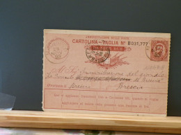 107/0470B   CARTOLINA VAGLIA  1893  ITALIE - Entiers Postaux