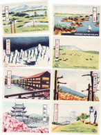 Japan Matchbox Labels, Country, Nature, Mountains, 8 X TOHOKU MATCH CO, LTD - Matchbox Labels