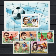 Congo 1978 Footballl Soccer World Cup Set Of 5 + S/s Imperf. MNH -scarce- - 1978 – Argentina