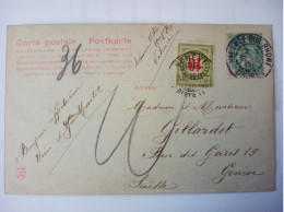 Suisse 1906. Timbre Taxe De 10 Rappen Sur Cpa (13840) - Impuesto