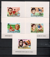 Congo 1978 Football Soccer World Cup Set Of 5 S/s Imperf. MNH -scarce- - 1978 – Argentina