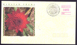 Australia 1994 - Waratah Frama, Flora, Flowers, Native Plants, Endemic Floral Emblem - Vending Machine FDC Ringwood - Usati