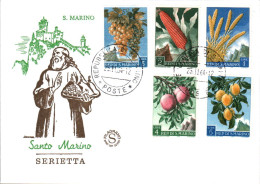 SAN MARIN FDC 1964 PRODUITS DE LA TERRE - Autres & Non Classés