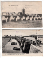 85 - Les Sables D Olonne Les Ponts La Tour Et L Usine - Les Jetees - 2 Cartes Postales Ancienne - Sables D'Olonne