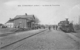 ETROUSSAT (Allier) - La Gare De Fourilles - Locomotive, Train, Tramway - Ecrit 1917 (2 Scans) - Altri & Non Classificati