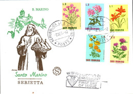 SAN MARIN FDC 1971 FLEURS - Otros & Sin Clasificación