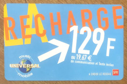 CARTE UNIVERSAL MOBILE TELECOM GSM SCHEDA PREPAID PREPAYÉE TELECARTE TELEFONKARTE PHONE CALLING CARD - Cellphone Cards (refills)