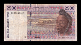West African St. Senegal 2500 Francs BCEAO 1993 Pick 712Kb Bc F - Westafrikanischer Staaten