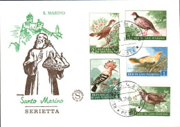 SAN MARIN FDC 1965  OISEAUX - Sonstige & Ohne Zuordnung