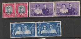 South Africa 1947  SG   111-3  Victory   Mounted Mint - Unused Stamps