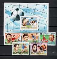 Congo 1978 Footballl Soccer World Cup Set Of 5 + S/s With Winners Overprint In Silver Imperf. MNH -scarce- - 1978 – Argentina