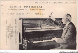 AJUP2-0161 - 75017 PARIS MUSICIEN - CAMILLE PRYIEMSKI - Accordeur Diplomé De La Maison Gaveau PIANO PUBLICITE - District 17