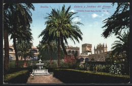 Postal Sevilla, Galeria Y Jardines Del Alcazar  - Sevilla