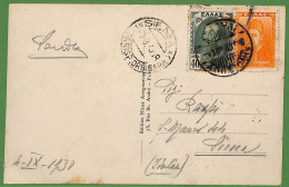 Ad0910 - GREECE - Postal History -  POSTCARD To ITALY 1930 - Brieven En Documenten