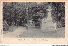 AJUP7-0650 - ECRIVAIN - Paris - Parc Monceau - Monument De MAUPASSANT  - Schriftsteller