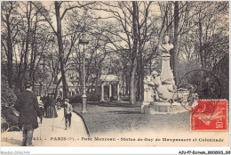 AJUP7-0646 - ECRIVAIN - Paris - Parc Monceau - Statue De GUY De MAUPASSANT Et Colonnade  - Schrijvers