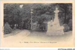 AJUP7-0642 - ECRIVAIN - Paris - Parc Monceau - Monument De MAUPASSANT  - Writers
