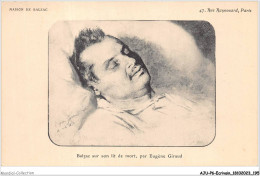 AJUP6-0548 - ECRIVAIN - Maison De BALZAC - Rue Raynouard Paris - Balzac Sur Son Lit De Mort - Schrijvers