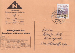 PTT 412.50  "Nachnahme"  Moosgesellschaft Konolfingen-Hünigen-Mirchel       1985 - Covers & Documents