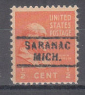 USA Precancel Vorausentwertungen Preo Locals Michigan, Saranac 729 - Precancels