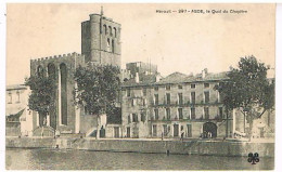 34 AGDE LE QUAI DU CHAPITRE - Agde