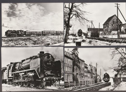4 Verschiedene Ak Mit Motiv Eisenbahn Dampfloks 1 - Treinen