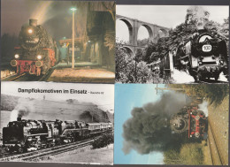 4 Verschiedene Ak Mit Motiv Eisenbahn Dampfloks 2 - Treinen