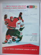 Official Programme IIHF 2004 Ice Hockey World Championship Div. II-B Lithuania - Libri