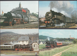 4 Verschiedene Ak Mit Motiv Eisenbahn Dampfloks 4 - Trenes