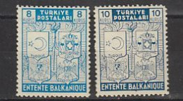 Turkey 1940 Petite Entente 2v ** Mnh  (59745) - Idées Européennes