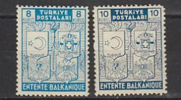 Turkey 1940 Petite Entente 2v ** Mnh  (59745) - Ideas Europeas