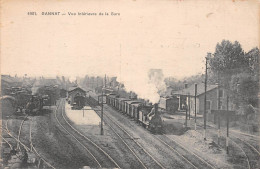 GANNAT (Allier) - Vue Intérieure De La Gare Avec Trains - Voyagé 1916 (2 Scans) - Autres & Non Classés