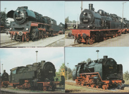 4 Verschiedene Ak Mit Motiv Eisenbahn Dampfloks 10 - Trenes