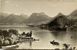 CPSM LAC D'ANNECY (Haute Savoie) - Le Bateau "France" Arrivant Au Port De Talloires (n°406) - Annecy