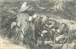 MILITARIA  Groupe De Chasseurs Alpins Dans Les Alpes    2scans - Régiments