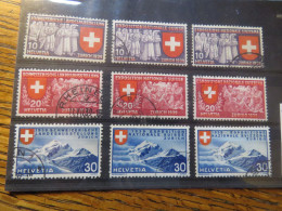 SUISSE, SERIE 320/328 OBLITEREE, COTATION : 26 € - Used Stamps