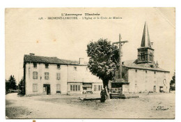 CPA  63 : BROMONT LAMOTHE   église Et Croix De Mission   VOIR  DESCRIPTIF  §§§ - Andere & Zonder Classificatie