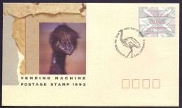 Australia 1992 - Fauna, Native Animals, Mammals, Emu, Label, Stamped Labels, Vending Machine, Frama - FDC Ringwood - Gebraucht