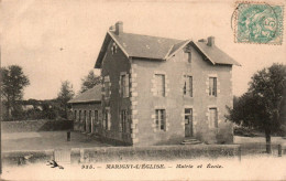 N°2389 W -cpa Marigny L'église -mairie Et école- - Sonstige & Ohne Zuordnung