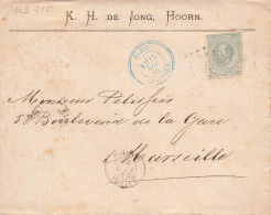 LETTRE PAYS BAS. 14 NOV 1883. 12 1/2 CENT. K.H.DE JONG HOORN POUR PARIS PARIS ETRANGER LE 15 NOV - Briefe U. Dokumente