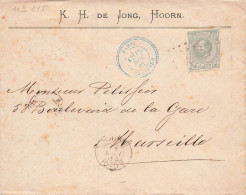 LETTRE PAYS BAS. 14 NOV 1883. 12 1/2 CENT. K.H.DE JONG HOORN POUR PARIS PARIS ETRANGER LE 15 NOV - Brieven En Documenten