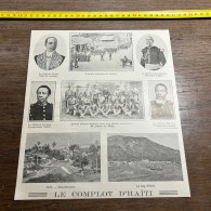 1908 PATI COMPLOT D'HAÏTI Général Firmin Jumeau Nord-Alexis Mérisier - Collections