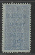 ALGERIE - COLIS POSTAUX - N°1a * (1899) 25c Outremer Sur Azuré - Paketmarken