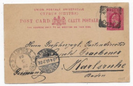 CHYPRE  CP Entier Postal CYPRUS Càd NIKOSIA 1905 P Allemagne - Cipro (...-1960)