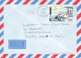 LETTRE SENEGAL. 18 4 90. PAR AVION. 180Fr TOURISME BALNEAIRE. THIES POUR LA FRANCE - Senegal (1960-...)