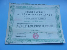 CONSERVERIES ALGERO MAROCAINES (casablanca MAROC) - Sonstige & Ohne Zuordnung