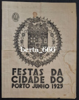 Programa * Festas Da Cidade Do Porto * Ateneu Comercial Do Porto * Junho 1925 - Programas