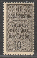 ALGERIE - COLIS POSTAUX - N°2 * (1899) 10c Noir Sur Jaunâtre - Paketmarken