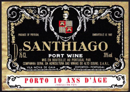 Port Wine Label, Portugal - SANTHIAGO Port Wine -|- Compª Vinhas Alto Douro. Vila Nova Gaia - Andere & Zonder Classificatie